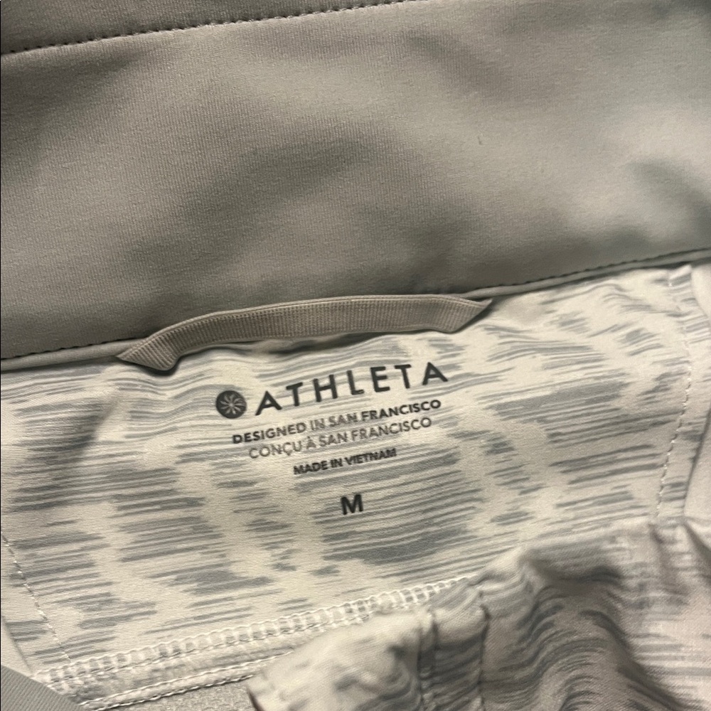 Athleta Patterned Gray Sport Jacket - image 4